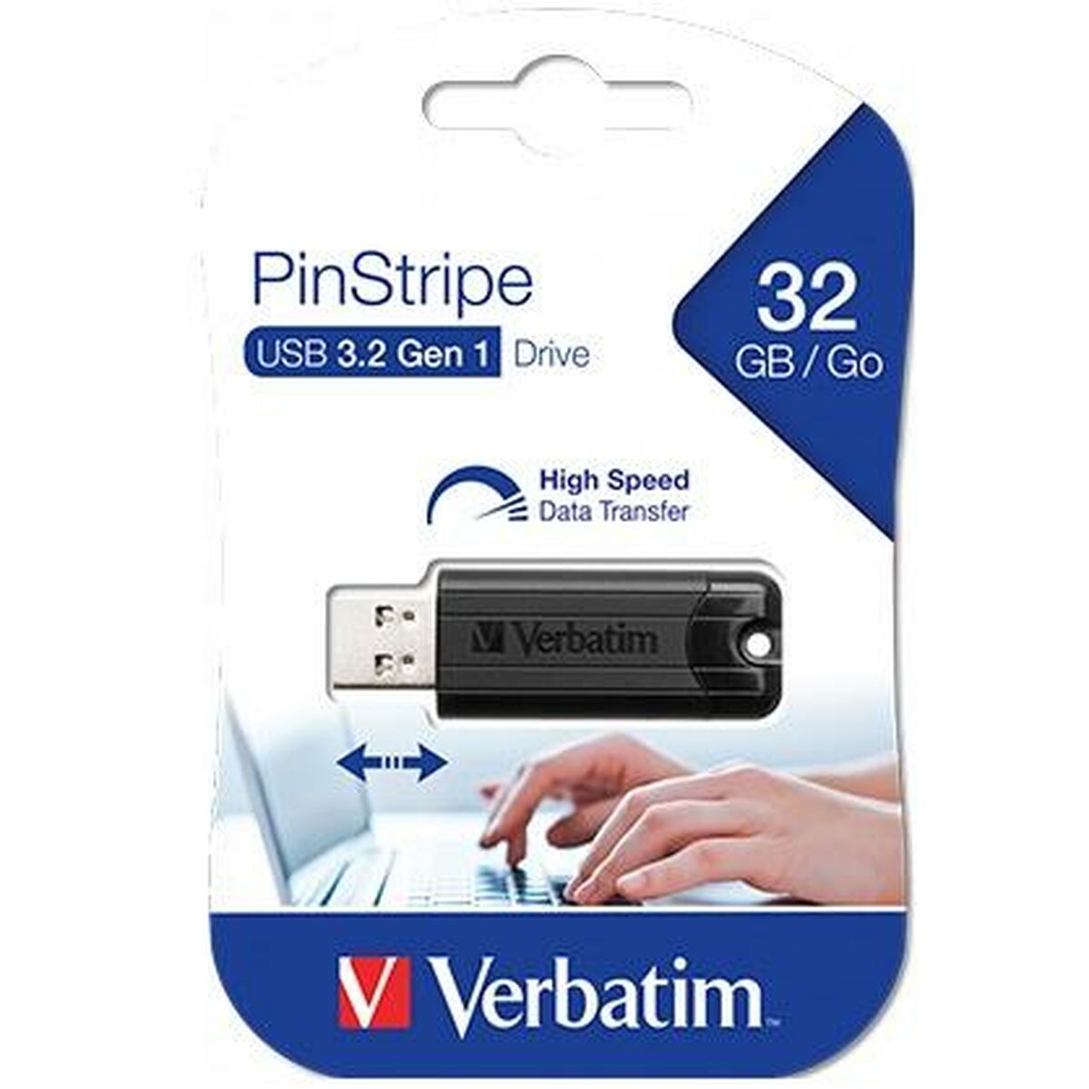 USB stick Verbatim Pinstripe Crna 32 GB